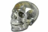 Realistic, Carved Gray Quartz Crystal Skull #378680-1